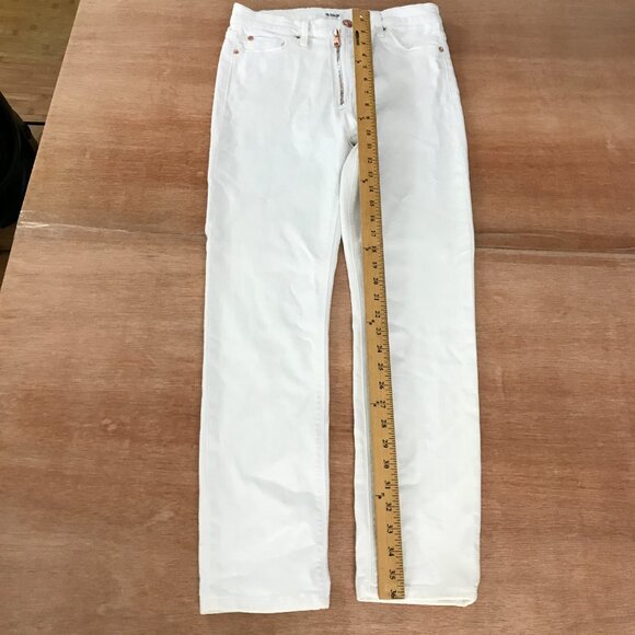 Hudson High Rise Barbara Ankle Super Skinny Jeans Women size 28 White Stretch - Picture 5 of 15